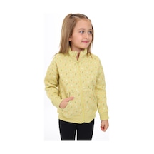 Toontoy Kız Çocuk Baskılı Hırka Açık Yeşil