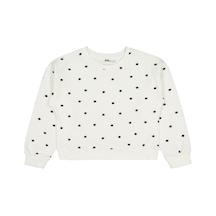 Civil Girls Yıldız Baskılı 6-9 Yaş Sweatshirt - Ekru