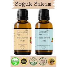 %100 Saf Jojoba Yağı Ve Tatlı Badem Yağı - 10ml + 10ml 20 ML