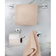 Havluluk Tuvalet Kağıtlık İkili Bornozluk Komple Set Pirinç Paslanmaz Premium Banyo Seti