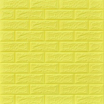 Hfambition 12 Adet Limon Sarısı 3d Köpük Duvar Stickerı - Otomatik Yapışkan, Su Geçirmez, Çarpma Emici, Dekoratif Duvar Kaplama 70x77cm Sarı