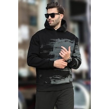 Madmext Siyah Kapüşonlu Desenli Cep Detaylı Erkek Sweatshirt 7059-siyah Siyah Madmext Siyah Kapüşonlu Desenli Cep Detaylı Erkek Sweatshirt 7059-siyah Siyah