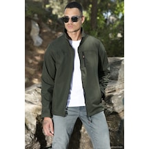 Buratti Su Itici Slim Fit Dik Yaka Softshell Ince Erkek Mont 649003 Haki