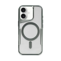 Apple iPhone Uyumlu - 16 Kılıf Boyi Magsafe Silikon Kapak - Yeşil