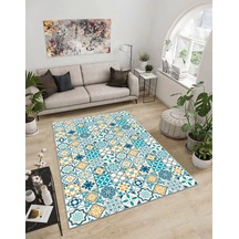 Dijidekor Işıltı Koleksiyonu Model294 Süngerli Dijital Baskılı Saçaksız Mutfak Halısı Yolluk