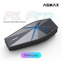 Asmax F1 Pro Mesh Ve Sesli Komut İnterkom Stellar Grey