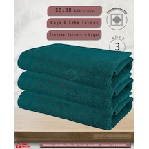 3 Adet 50x90cm Turkuaz Mikrofiber Saç Havlusu, Spor Ve Berber Havlusu, Duş Havlusu