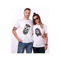 Tshirthane Kurukafa Sevgili Kombinleri Tshirt Kombini Beyaz