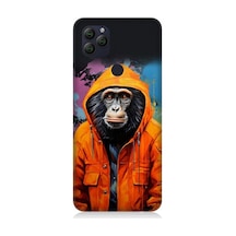General Mobile Gm 22 Uyumlu Kapşonlu Maymun Desenli Silikon Kılıf