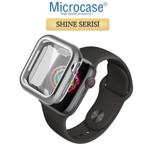 Microcase iOS Uyumlu Watch Seri 6 44 Mm Shine Serisi Kılıf - Gümüş (454210082)