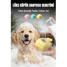 Şampuan Hazneli Kedi Köpek Yıkama Fırçası - Silikon Masaj Tarağı Ve Evcil Hayvan Banyo Aparatı