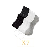 Bgk Unisex 7'li Görünmez Spor Ayakkabı Çorabı Şeffaf Beyaz - Gri - Siyah