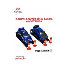 1/64 Ölçek Diorama 2 Adet Lacivert Rampa + 4 Adet Duba