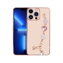 Zore İphone 12 Pro Uyumlu El Tutamaçlı Kamera Korumalı Nvth Taka Silikon Kılıf-pembe