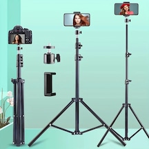 Chenkestoreone Zomei 63 Inç Uzatılabilir Demir Tripod Selfie Çubuğu Akıllı Telefon Kamera