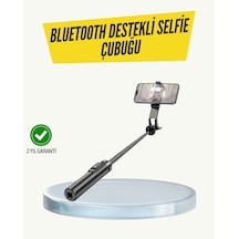 Bluetooth Selfie Çubuğu Işıklı, Katlanabilir, Uzaktan Kumandalı