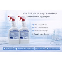 Alkol Bazlı Alet Ve Yüzey Dezenfektanı 1 Litre Sprey 2 Adet