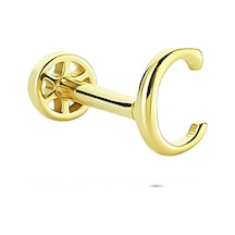 Glorria Altın C Harfi Tragus Piercing
