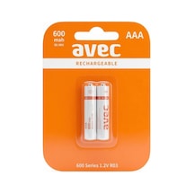 Avec 600 Mah Aaa Şarjlı İnce Pil 2'li Ni-mh