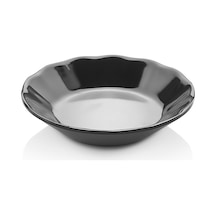 24 Adet 11 Cm Siyah Melamin Çay Tabağı Bulaşık Makinesinde Yıkanabilir Dayanıklı Çay Tabak
