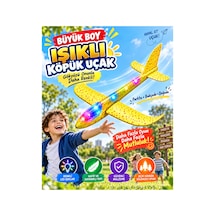 Led Işıklı Köpük Uçak Oyuncak - Büyük Boy Hafif Ve Dayanıklı Eva Köpük Kolay Kurulum Açık Hava Çocuk Oyuncağı Sarı Renk - 921724338