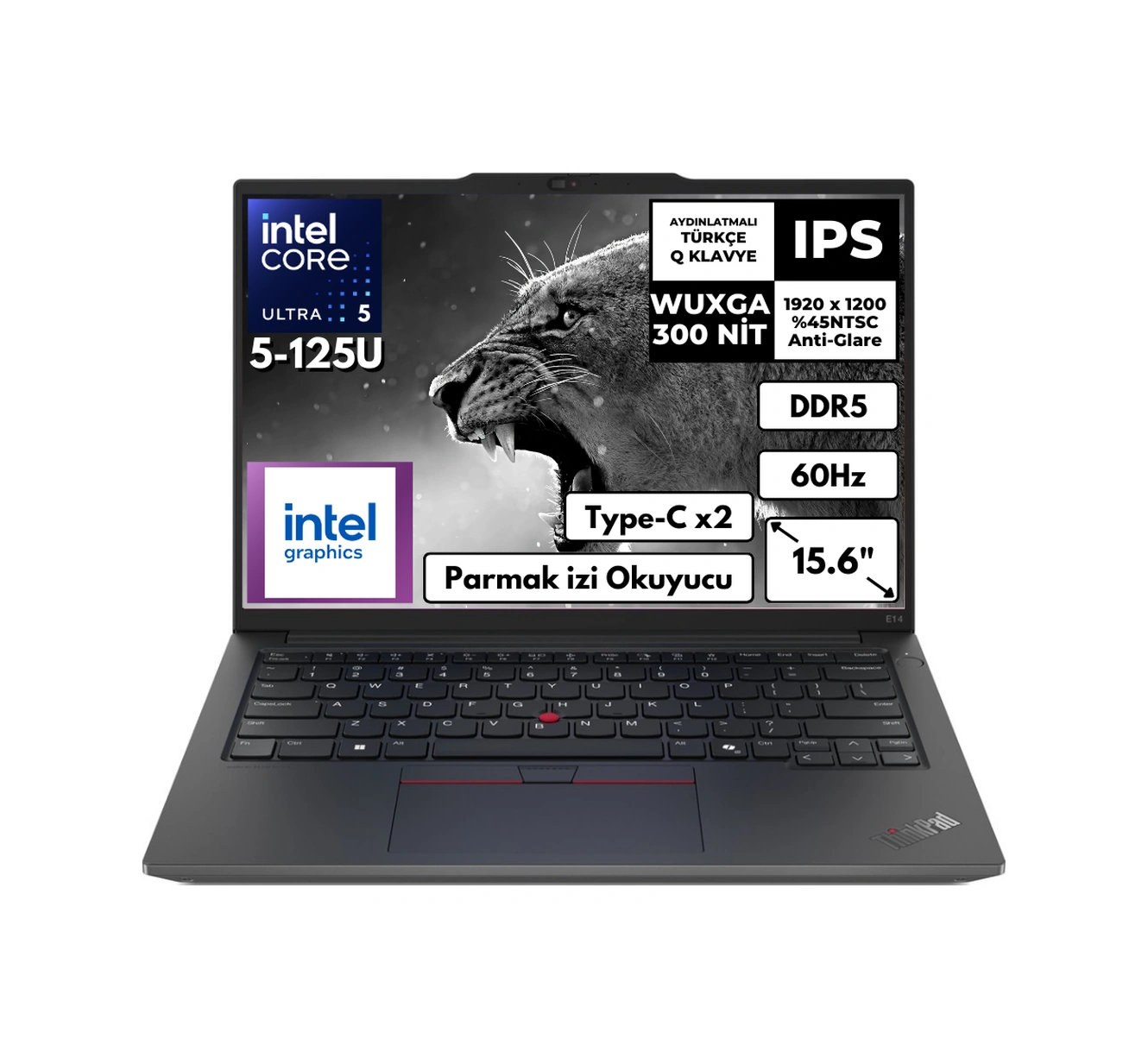 Lenovo ThinkPad E14 G6 21M7002PTXAT22 Ultra5-125U 40 GB 512 GB SSD 14" Wuxga Free Dos Dizüstü Bilgisayar
