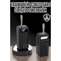 Powerbank - 699 - 60.000 Mah 4 Portlu Uzun Şarj Süreli - Shophnrl - Dijital Göstergeli Çok Renkli
