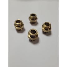 Sarı Nipel 1/4" x 1/4" 4 Adetli Paket