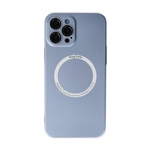 Sh Newface Apple iPhone Uyumlu 12 Pro Kılıf Jack Magneticsafe Lens Silikon - Sierra Blue Najmaddin