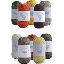 25 Gram Mini Cotton Serisi%100 Pamuk Örgü İpi 10 Renk Punch Ve Amigurumi İpi Sonbahar