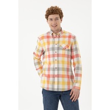 U.S. Polo Assn. Erkek Kırmızı Kareli Gömlek 50284515-VR239