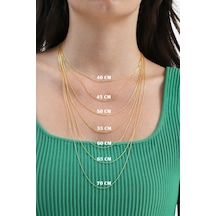 925 Ayar Gümüş Gümüş Zincir 40-45-50-55-60-65-70 Cm Barcode Altın