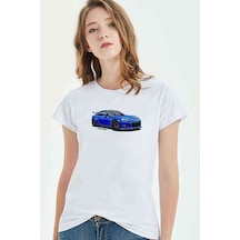 Subaru Brz Baskılı Beyaz Kadın Tshirt
