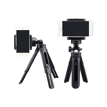 Taşınabilir Portatif Aksiyon Kamera Telefon Yükseklik Yön Ayarlı Mini Tripod 28 Cm Siyah Diğer