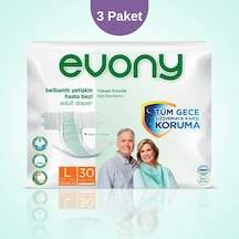 Evony Hasta Bezi Yetişkin Bel Bantlı Tekstil Yüzey L-Büyük Boy 3 x 30'lu