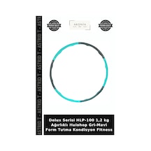 Delux Serisi Hlp-100 1,2 Kg Ağırlıklı Hulohop Gri-mavi Form Tutma Kondisyon Fitness