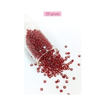 Dökme Cam Kum Boncuk 8/0 3 Mm - 20 Gram - Koyu Kırmızı - Bnc183 Diğer