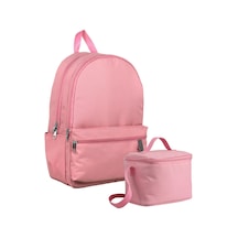 Cennec İkili Pembe İlkokul Okul Çantası Seti - Kız Çocuk - Setumt5121b Pembe