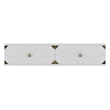 Tda1297bg - Alfa120 Duvara Montaj Tv Stand, Tv Rafı, Tv Sehpası Beyaz - Gold 120cm