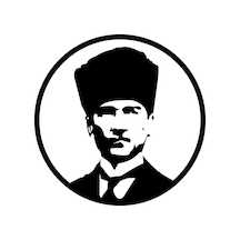 15 X 15 Cm Atatürk Oto Sticker Kalpaklı Araba Sticker