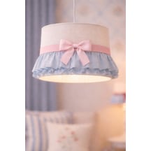 Bebek Pembesi Fiyonk Detaylı Bebek Odası Avize 30x20 Cm El Yapımı Kız Bebek Odası Dekor Pembe
