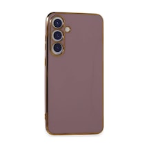 Samsung Uyumlu Galaxy S24 Uyumlu Kılıf Volet Silikon - Mor