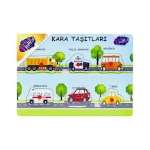Playwood Ahşap Tutmalı Puzzle Kara Ve Havataşıtları