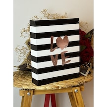Rabsev Fotoğraf Albümü 15x21cm 100 Fotoğraf Kapasiteli Renkli Love Desenli Anı Albümü
