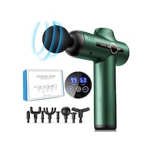 Challenger Yeşil Kutu İle 99 Dişli Masaj Tabancası Fasya Kas Gevşetme Yüksek Frekanslı Elektrikli Masaj Aleti 8 Başlık Yeşil