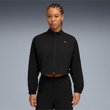 Fashion Kadın Siyah Dik Yaka Ceket Renkli