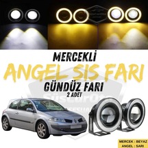 Renault Megane 2 2003-2008 Uyumlu Üniversal Mercekli Angel Sis Farı Metal Su Geçirmez 76 Mm Halkalı Gündüz Farı Sis Farı 55982513