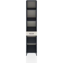 Hyperion Dolap 4 Raflı Tek Çekmeceli Tek Askılı 44x44x221 Çam-antrasit Antrasit