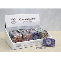 Taşlı El Aynası Anahtarlık Alk3770 Renkli