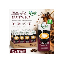 Latte Art Tam Yağlı Barista Süt 1 Lt X 12 Adet
